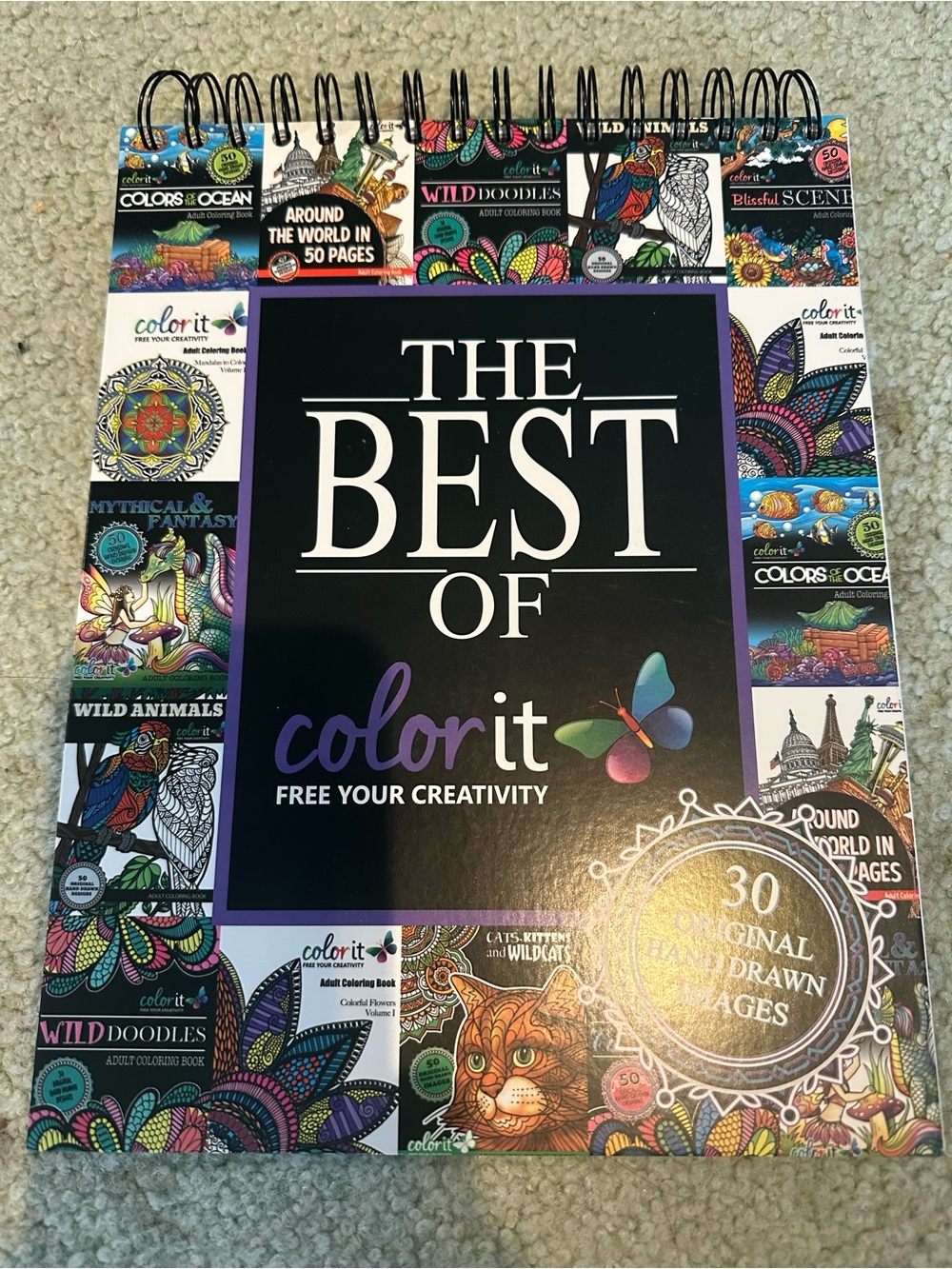 'The Best Of' Adult Coloring Book - Black & Purple Cover